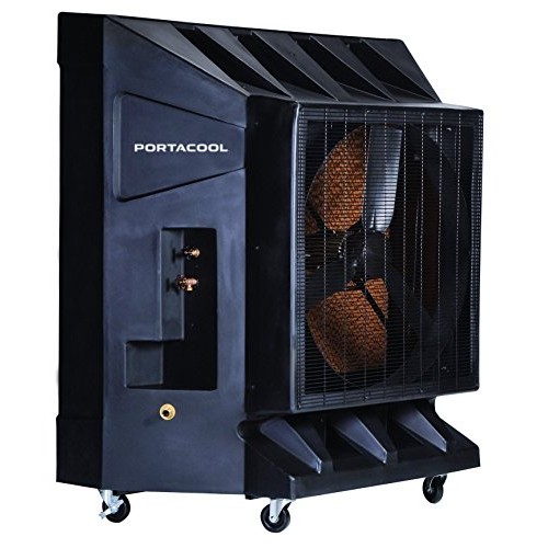 Portacool PAC2K36HPVS 36-Inch Portable Evaporative Cooler  10100 CFM  2600 Square Foot Cooling Capacity  Variable Speed  Black - B000Z574DG